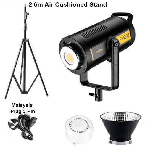 Godox FV200 Air Cushioned Stand High Speed Sync Flash LED Light with  Built-in Wireless Receiver