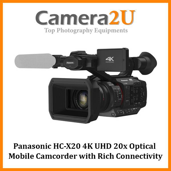 Panasonic HC-X20 4K UHD 20x Optical Mobile Camcorder with Rich