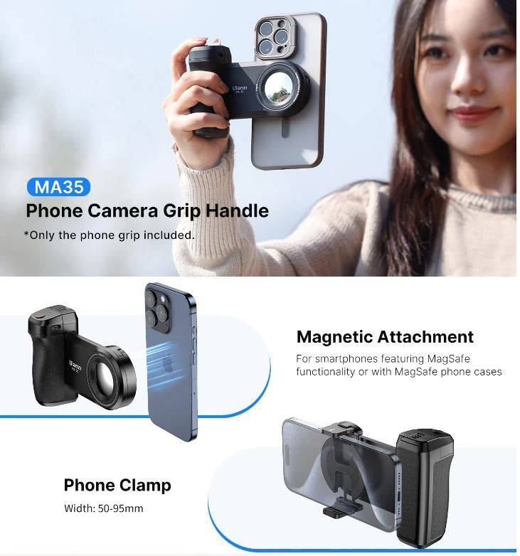Ulanzi MA35 MagSafe Bluetooth Smartphone Camera Shutter and Grip M032GBB1
