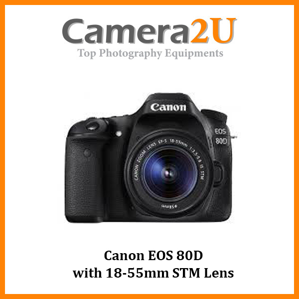 Canon EOS 80D with 18-55mm STM Lens +16GB +Bag (MSIA) | Camera2u