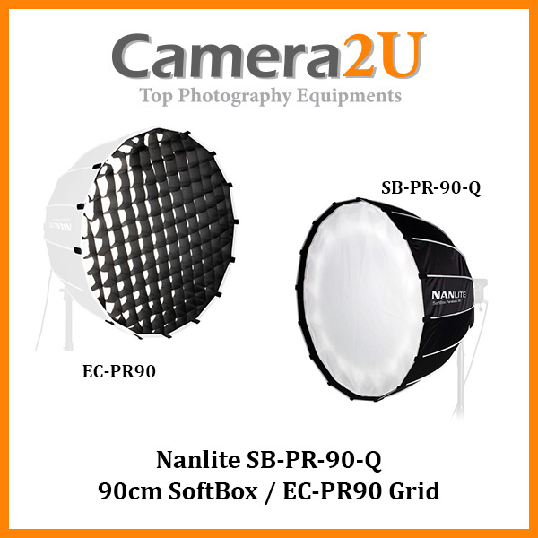 Nanlite SB-PR-90-Q 90cm SoftBox / EC-PR90 Grid for Forza 200